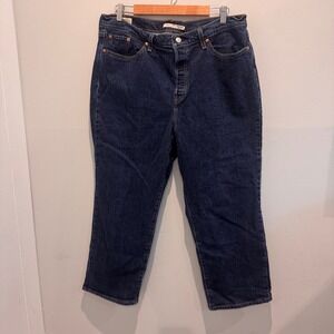 Levi's Premium Wedgie Straight Jeans Salsa Dark Stone High Rise | Size 16W Plus